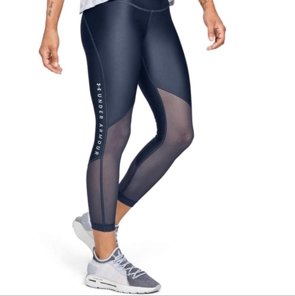 UNDER ARMOUR HEATGEAR Compression Crop Mesh Leggings